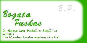 bogata puskas business card